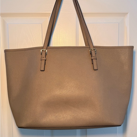 Michael Kors Brown Tote Bag with Gold Accents - Picture 8 of 9